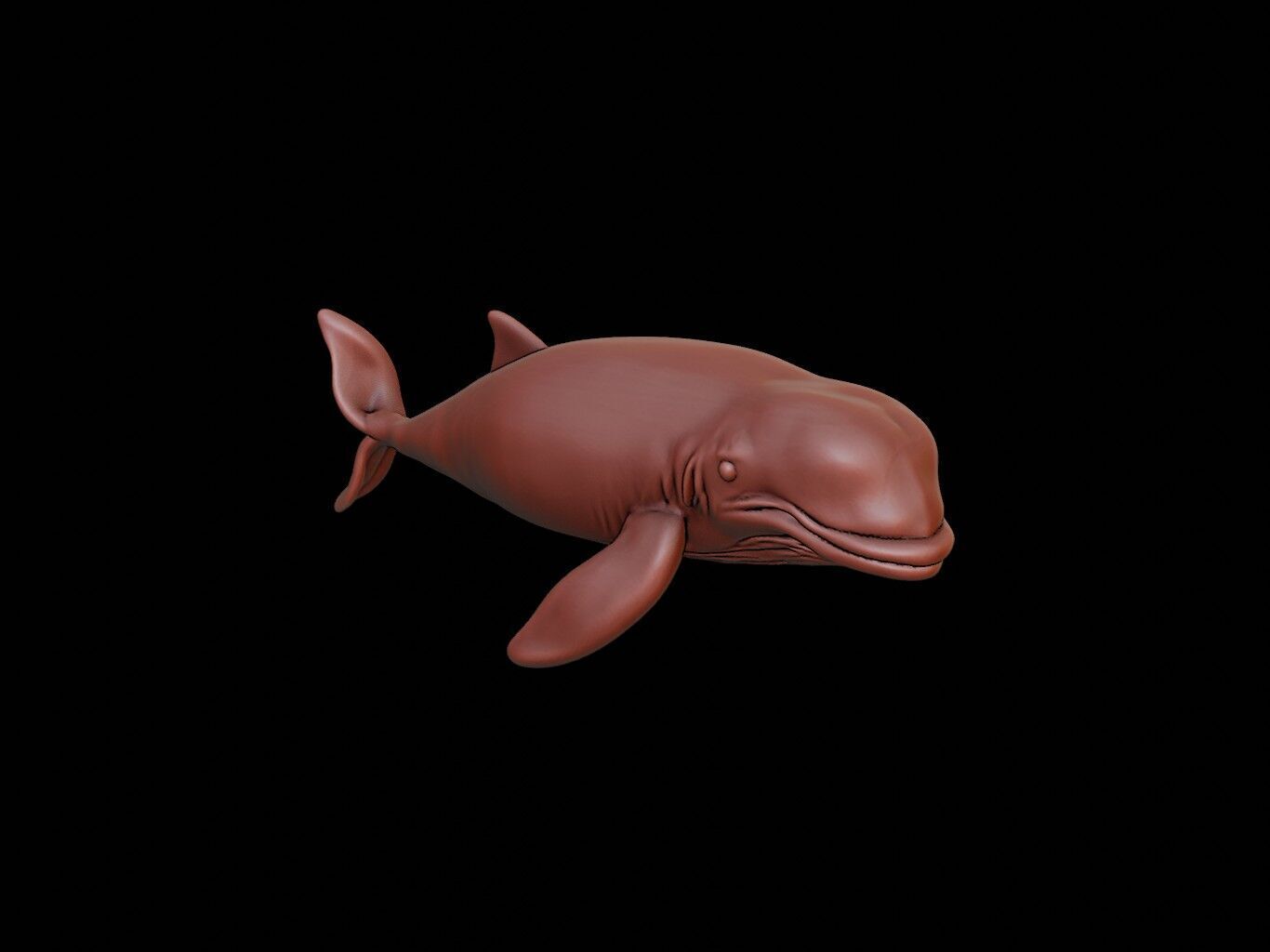 Whale Animal Sculpture 3D print model_2