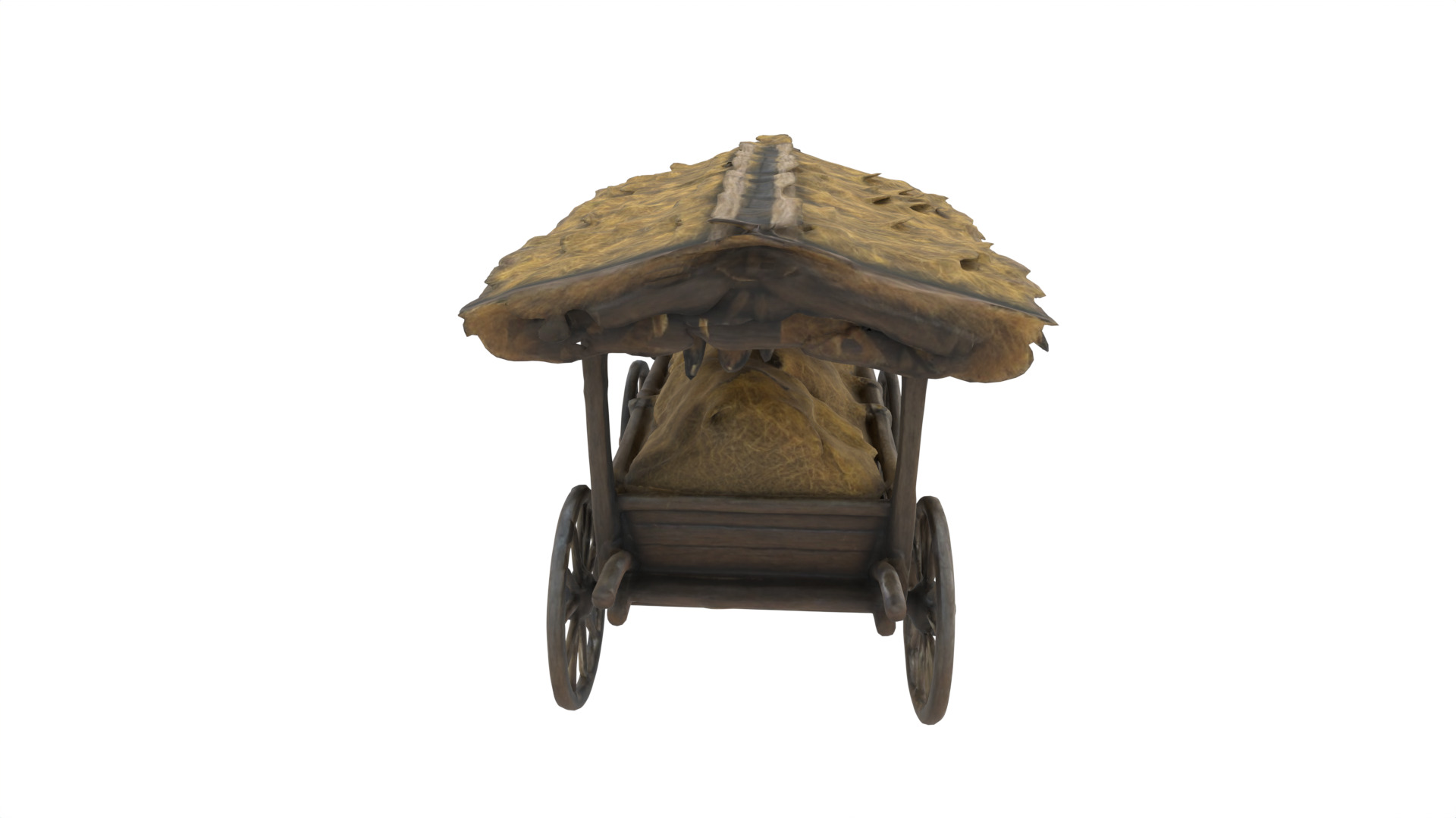 medieval cart 02 Low-poly 3D model_4