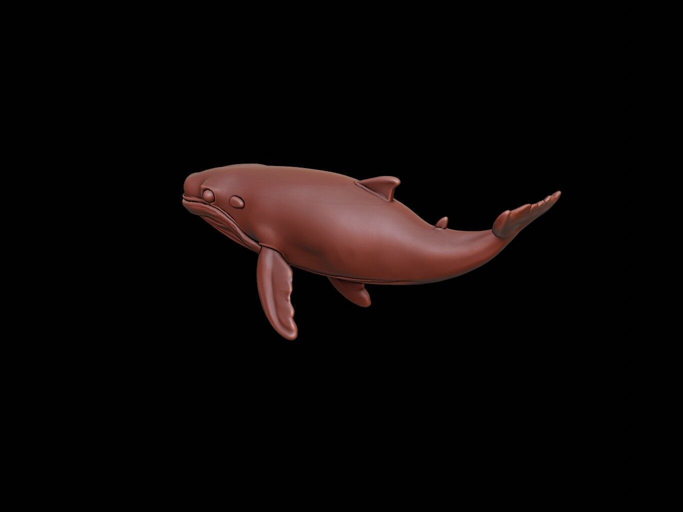 Whale Animal Sculpture 3D print model_2