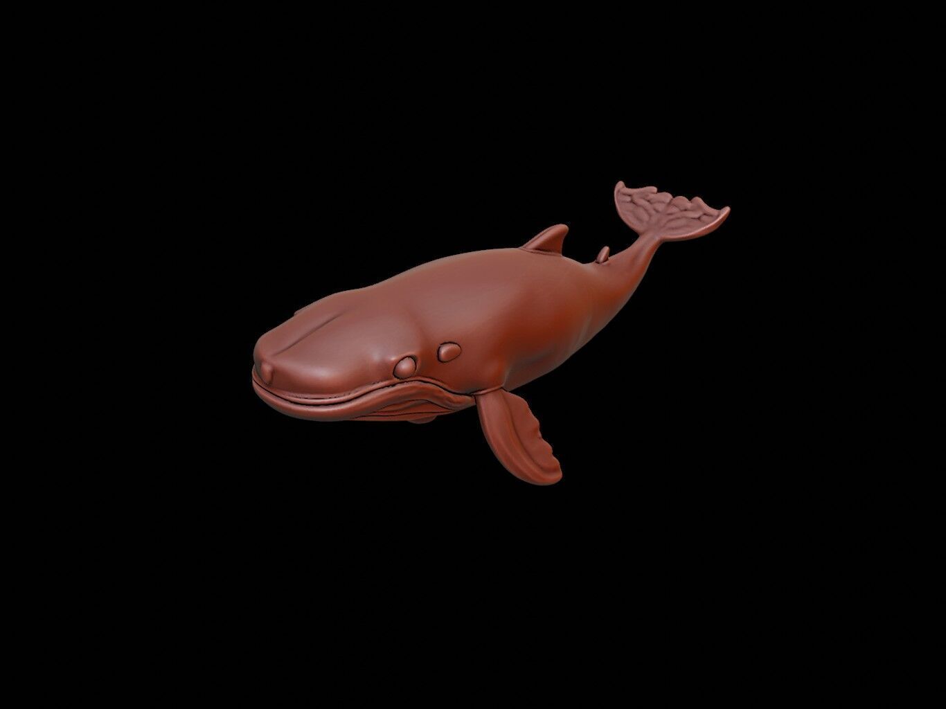 Whale Animal Sculpture 3D print model_1
