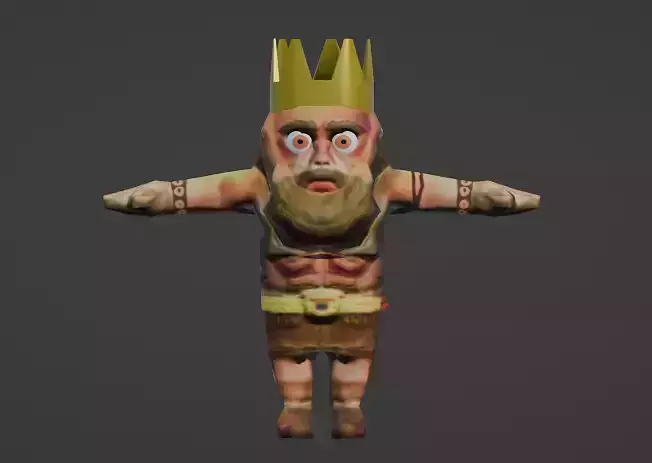 low poly king Free low-poly 3D model