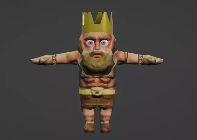 low poly king Free low-poly 3D model
