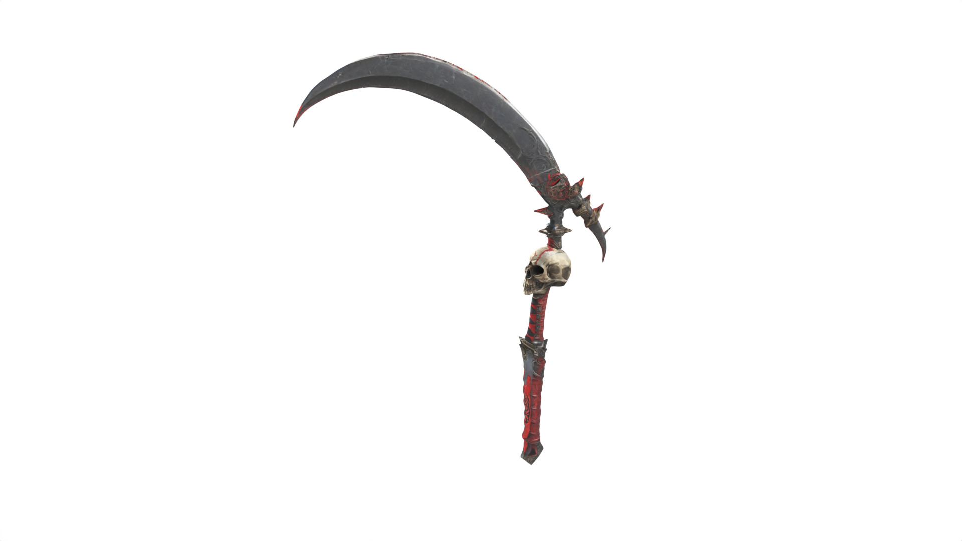 skull sickle Low-poly 3D model_5