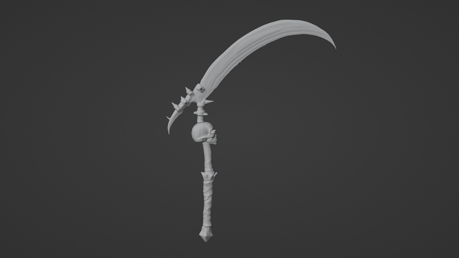 skull sickle Low-poly 3D model_6