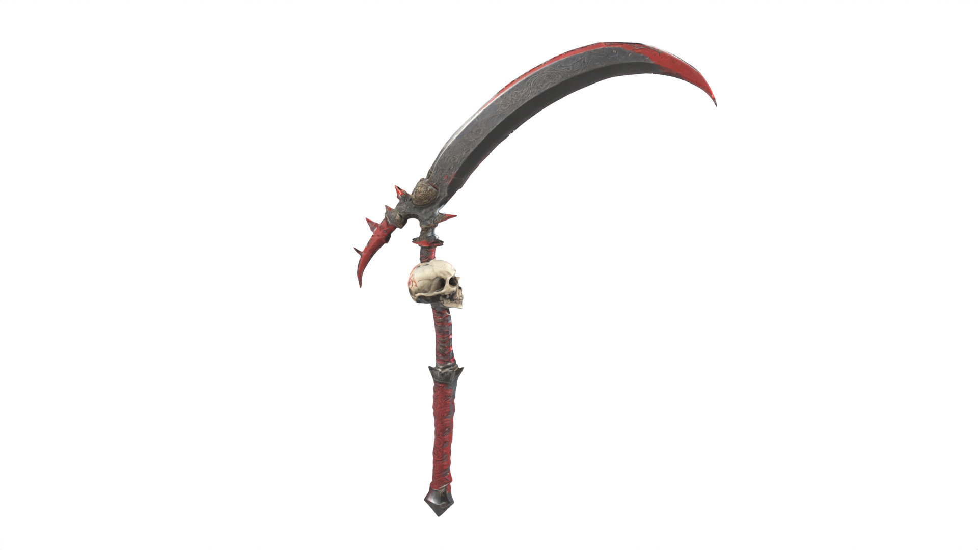 skull sickle Low-poly 3D model_3