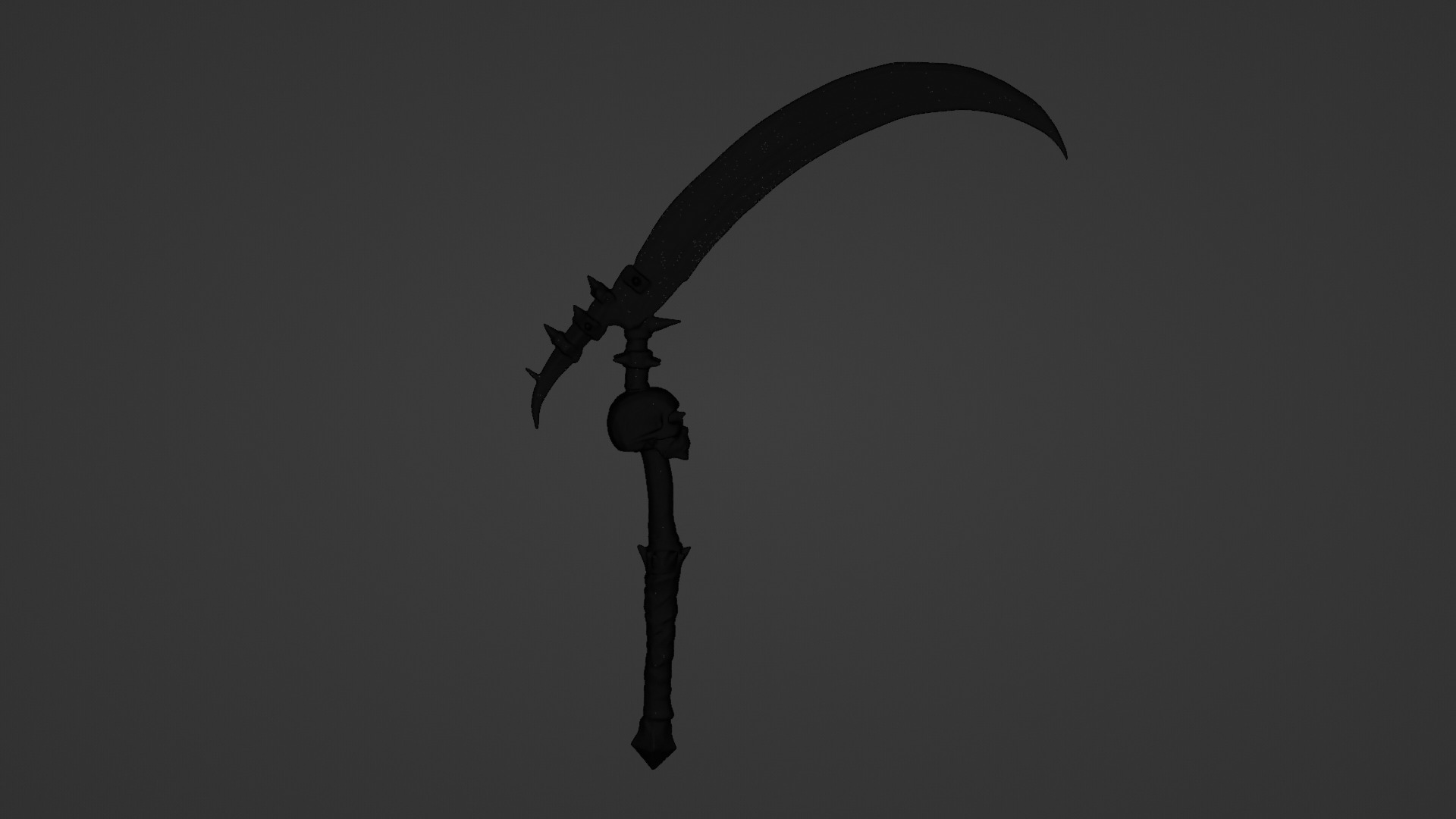 skull sickle Low-poly 3D model_4