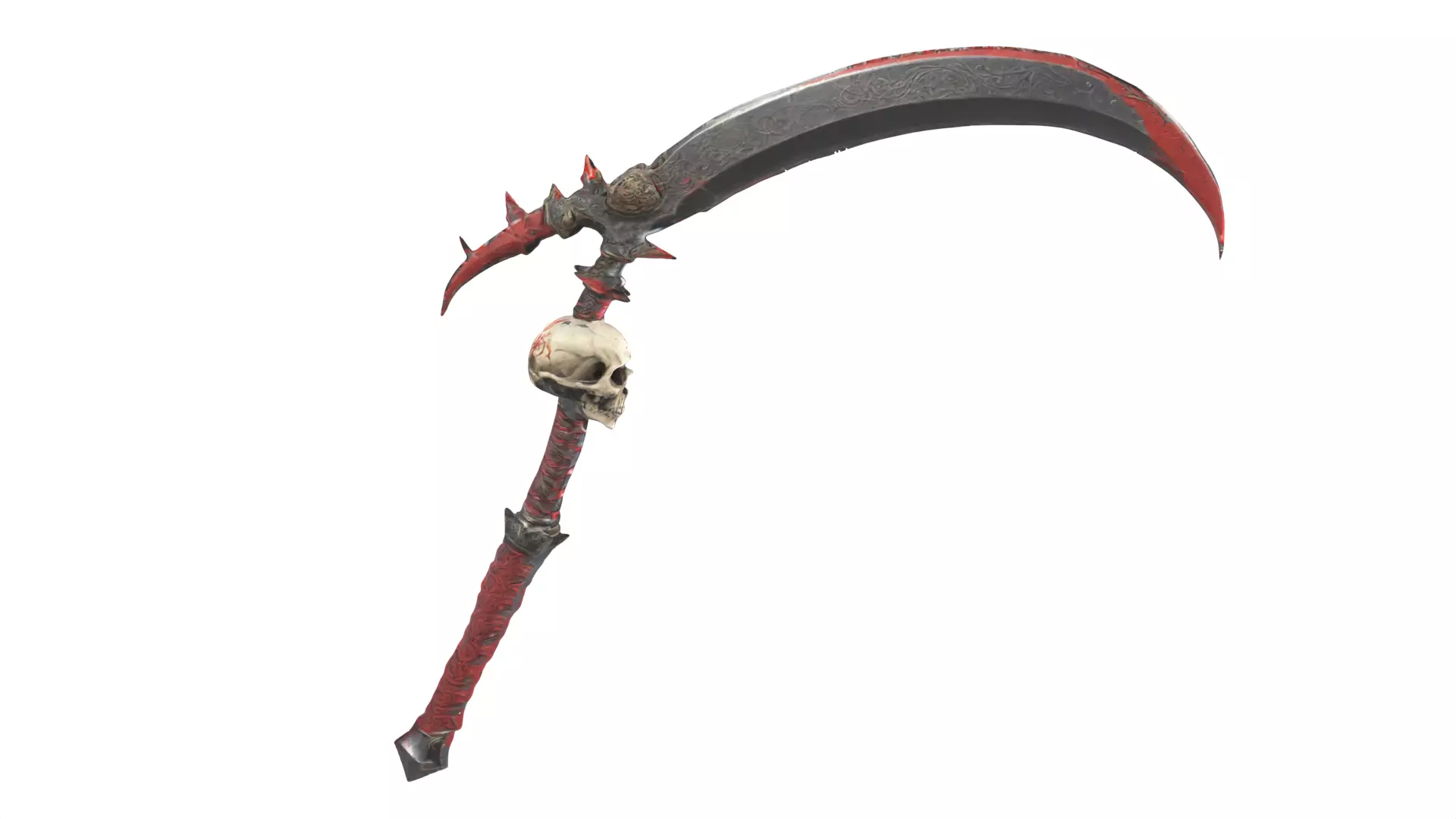 skull sickle Low-poly 3D model_0