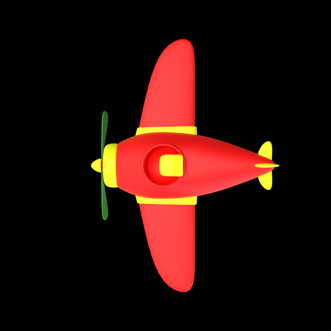 Plane Low Poly 3D Model 3D model_5
