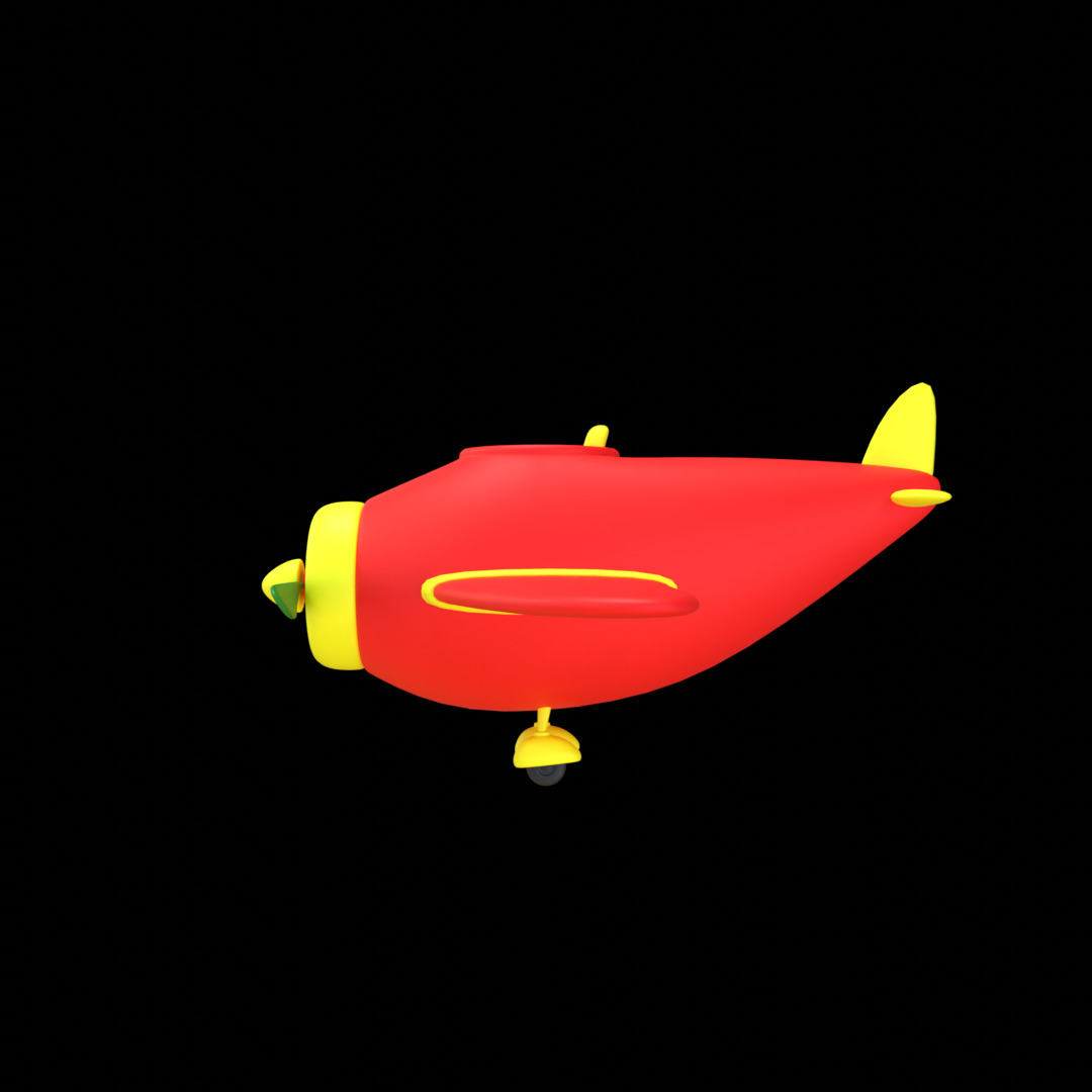 Plane Low Poly 3D Model 3D model_4