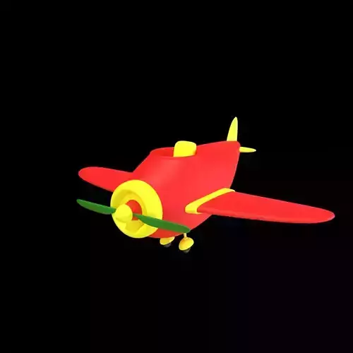 Plane  Low Poly 3D Model