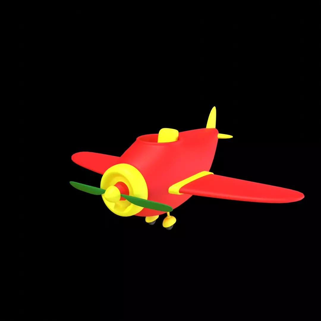 Plane Low Poly 3D Model 3D model_0