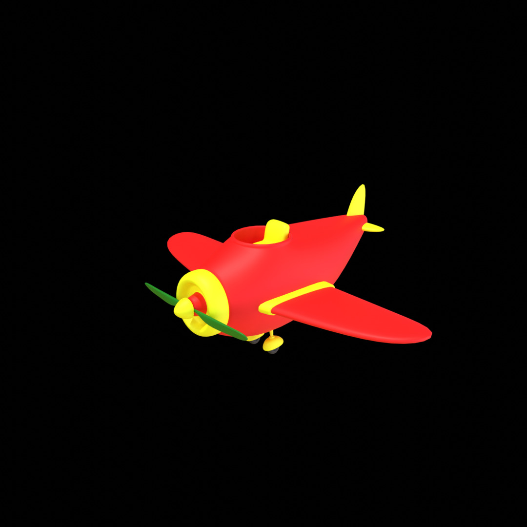 Plane Low Poly 3D Model 3D model_3