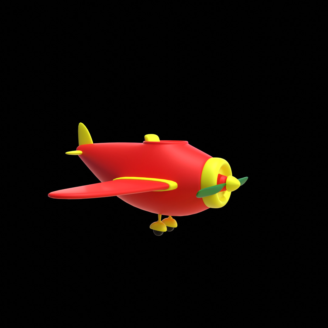 Plane Low Poly 3D Model 3D model_2