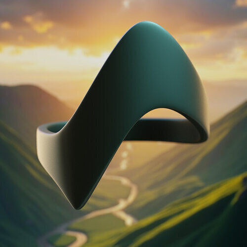 Twisted Wave Band - Sculptural Jewelry Design 31 3D print model