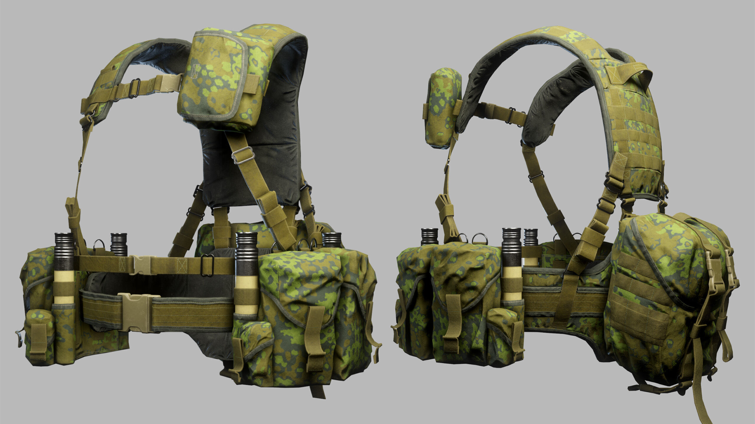 Tactical Vest Low-poly 3D model_10