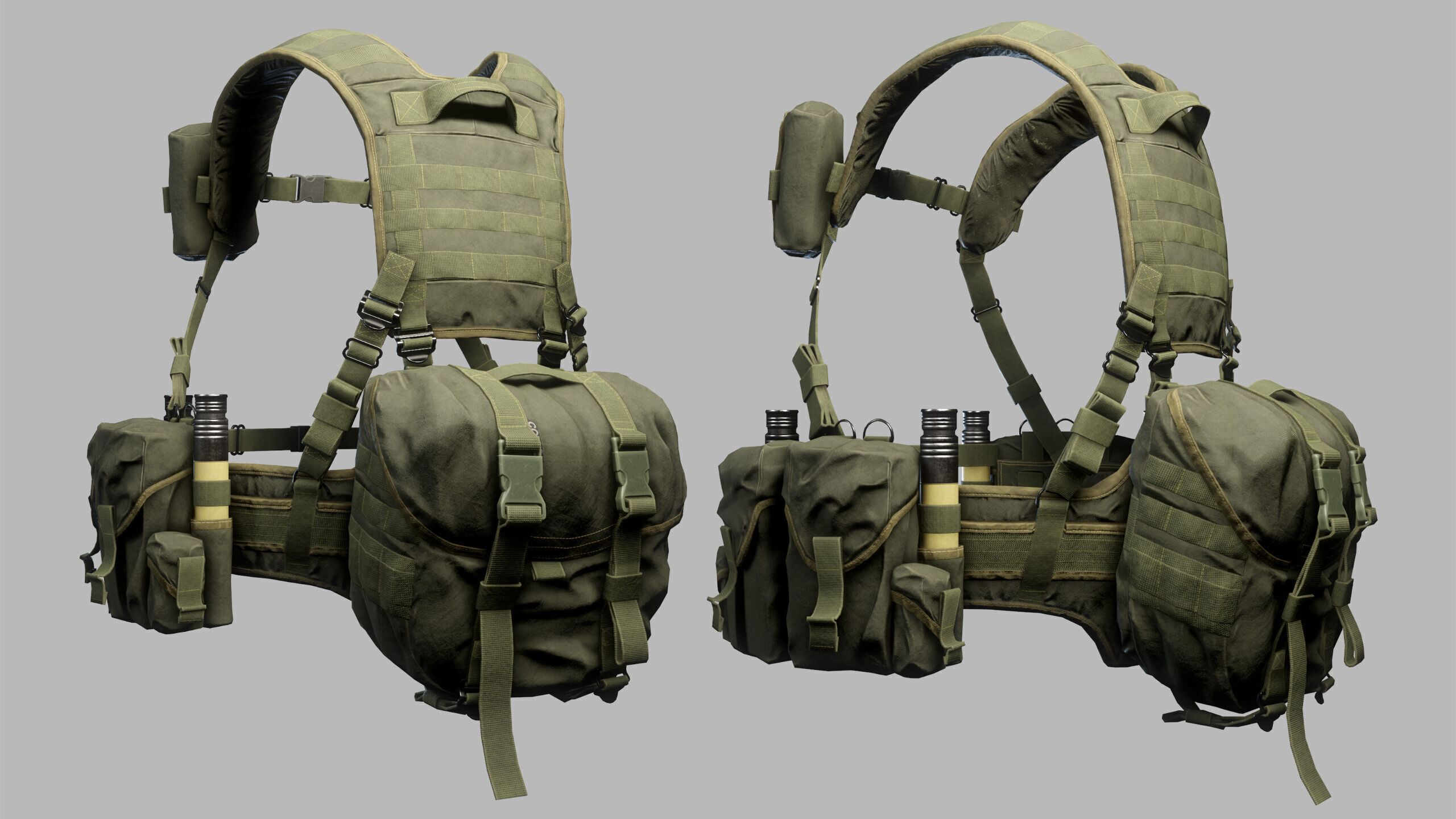 Tactical Vest Low-poly 3D model_6