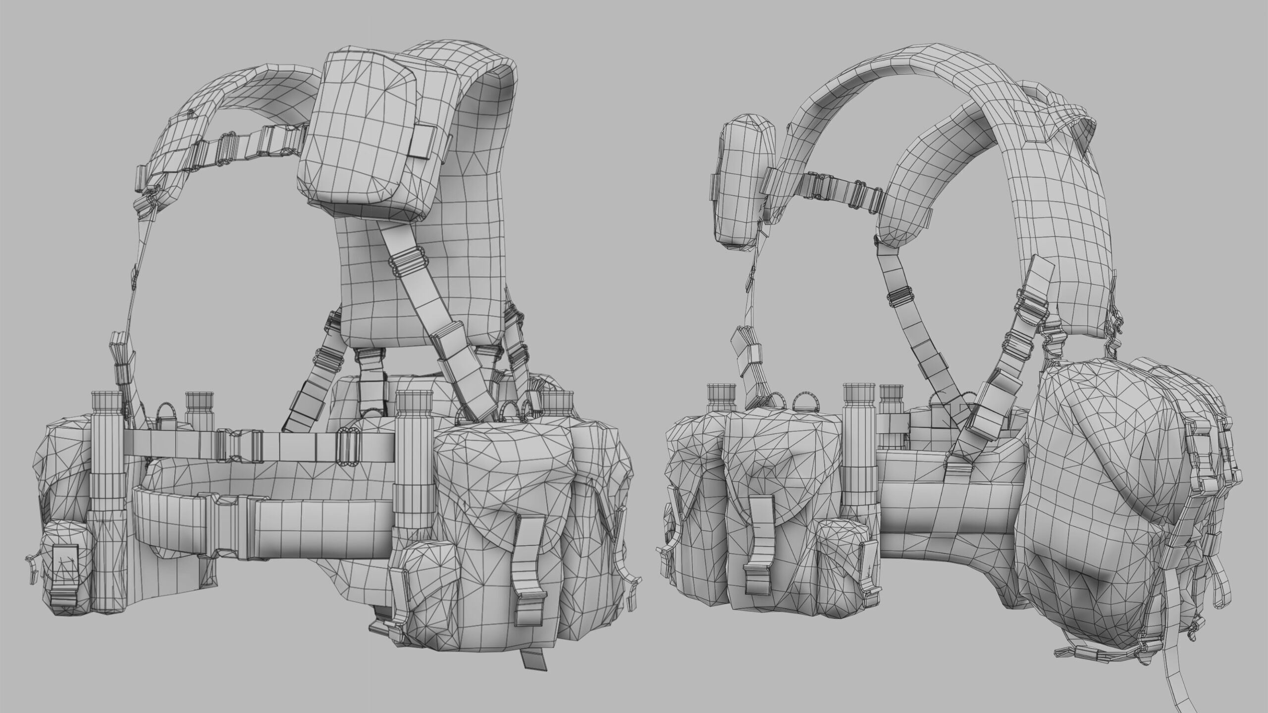 Tactical Vest Low-poly 3D model_14