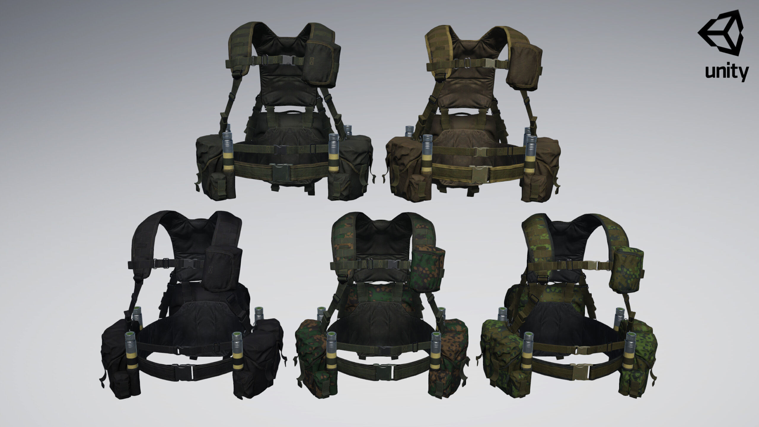 Tactical Vest Low-poly 3D model_13