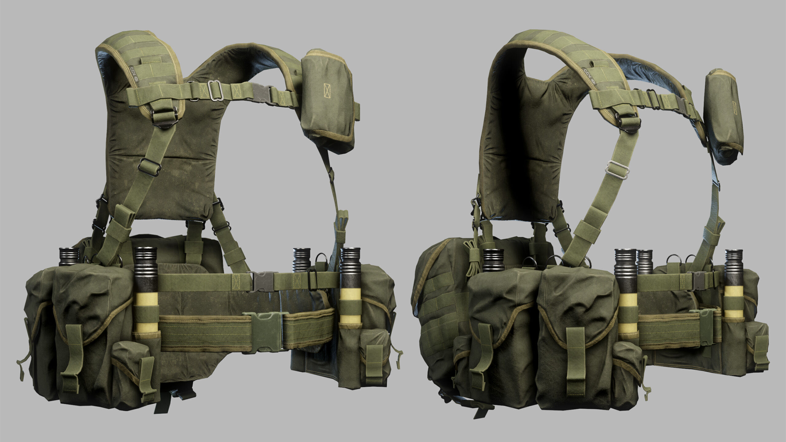 Tactical Vest Low-poly 3D model_3