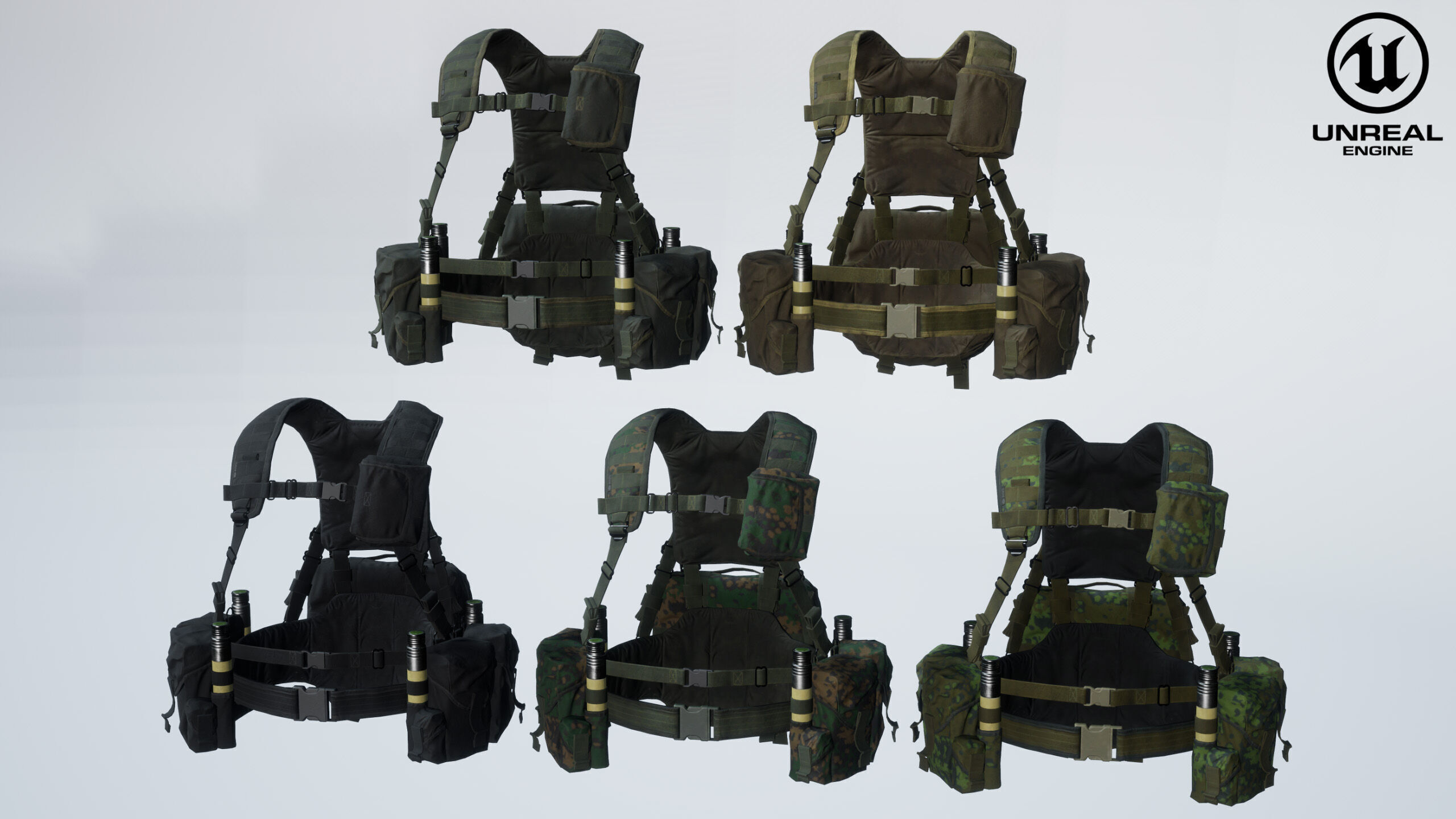 Tactical Vest Low-poly 3D model_12