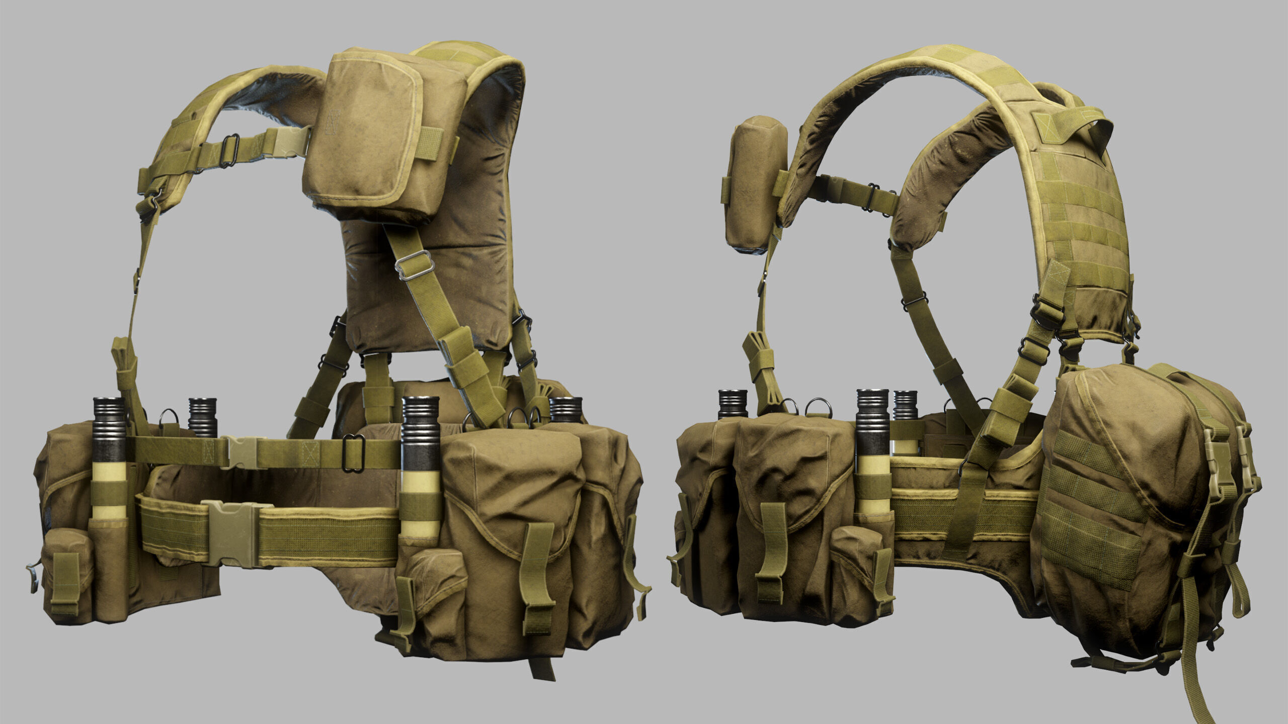 Tactical Vest Low-poly 3D model_11