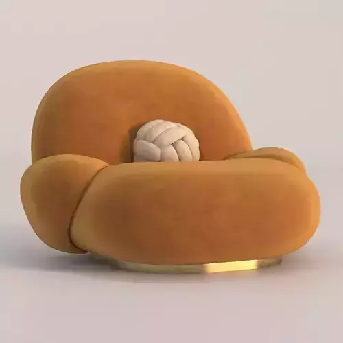 soft orange arm chair