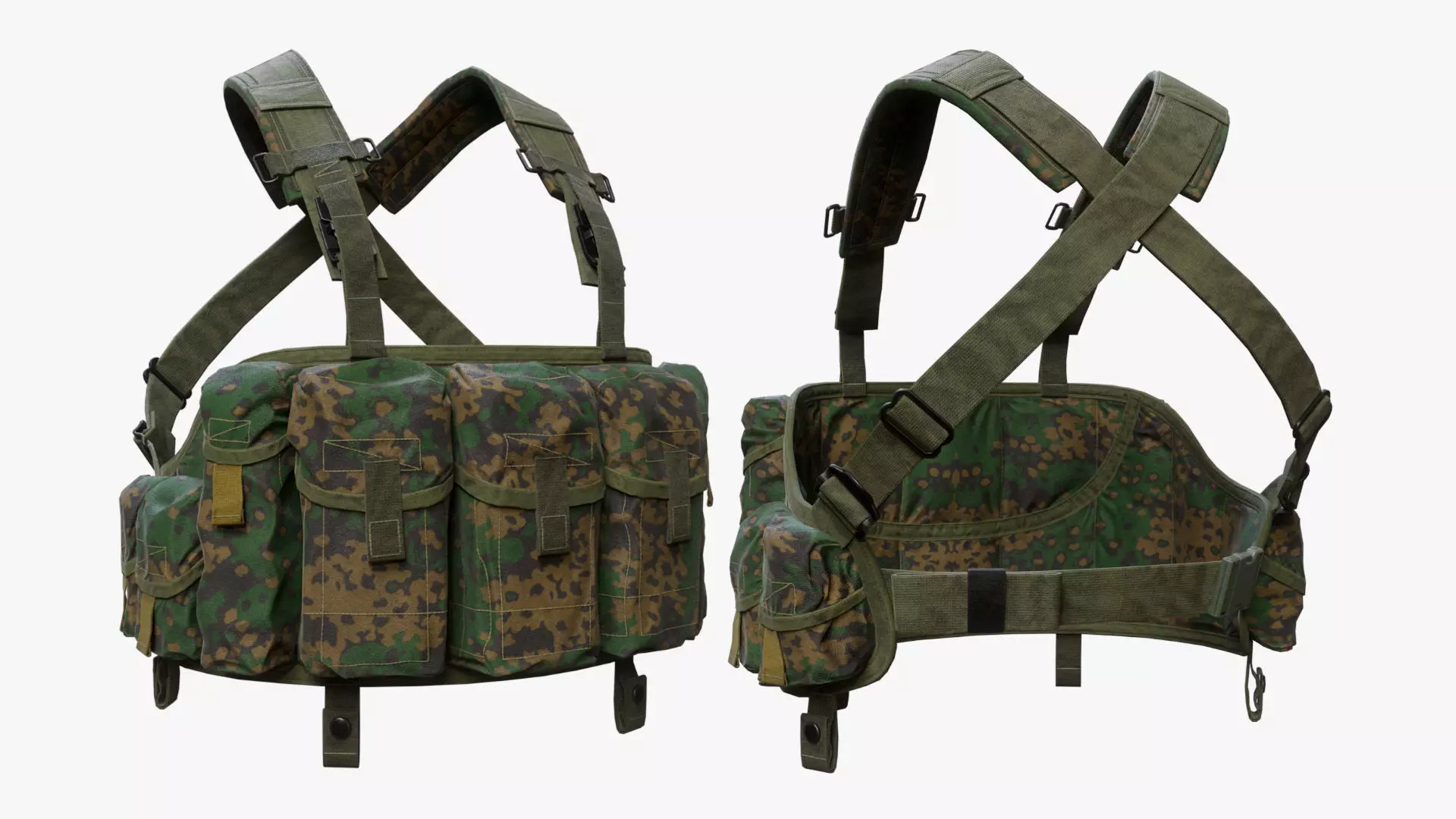 Tactical Vest Low-poly 3D model_0