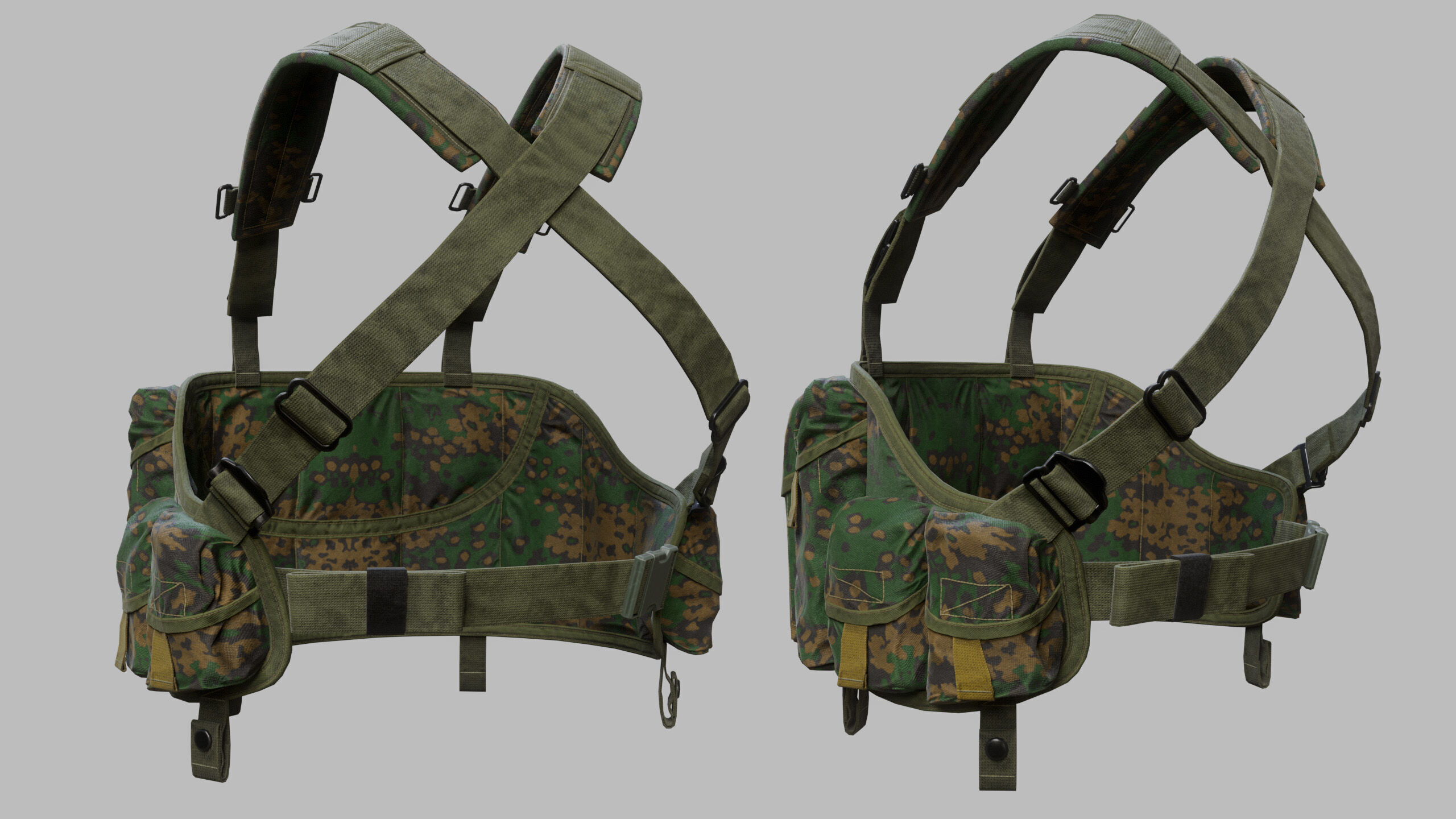 Tactical Vest Low-poly 3D model_5