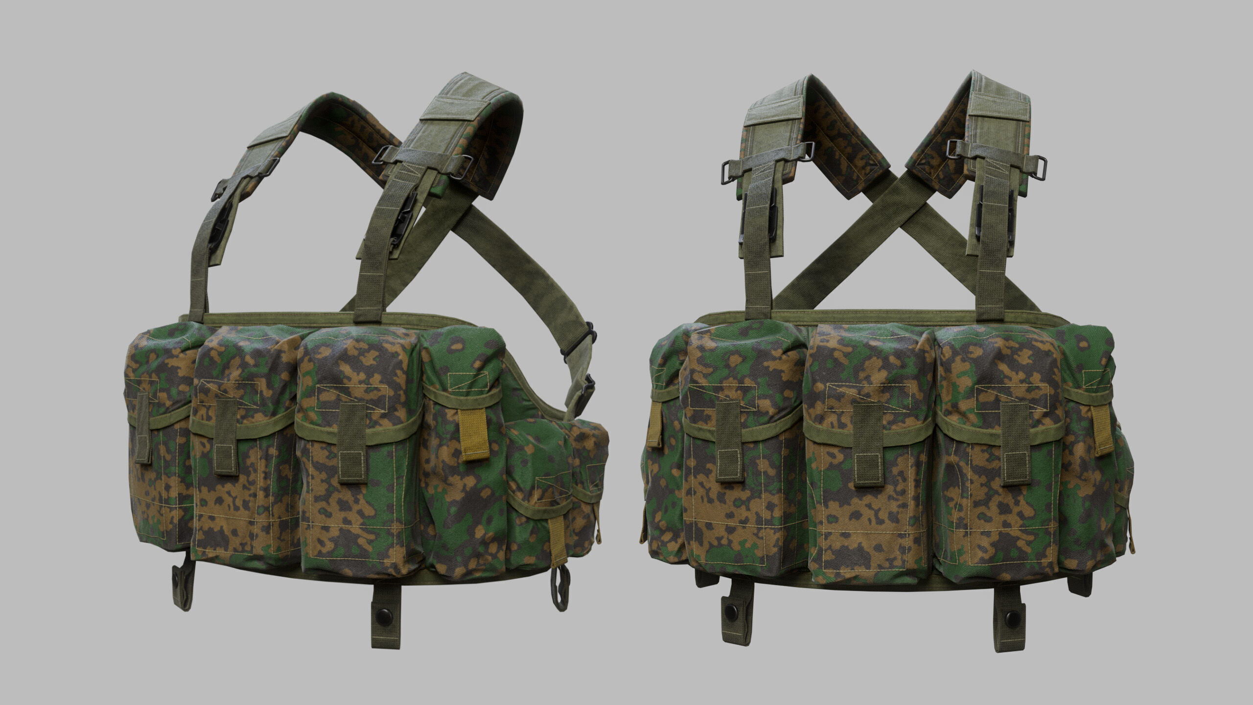 Tactical Vest Low-poly 3D model_7