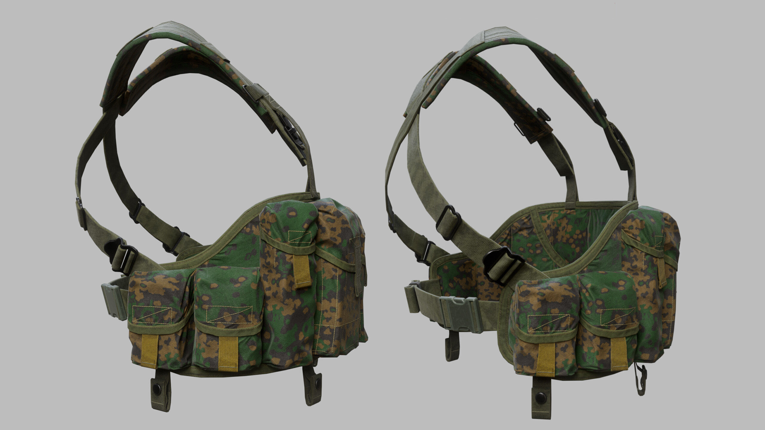 Tactical Vest Low-poly 3D model_3