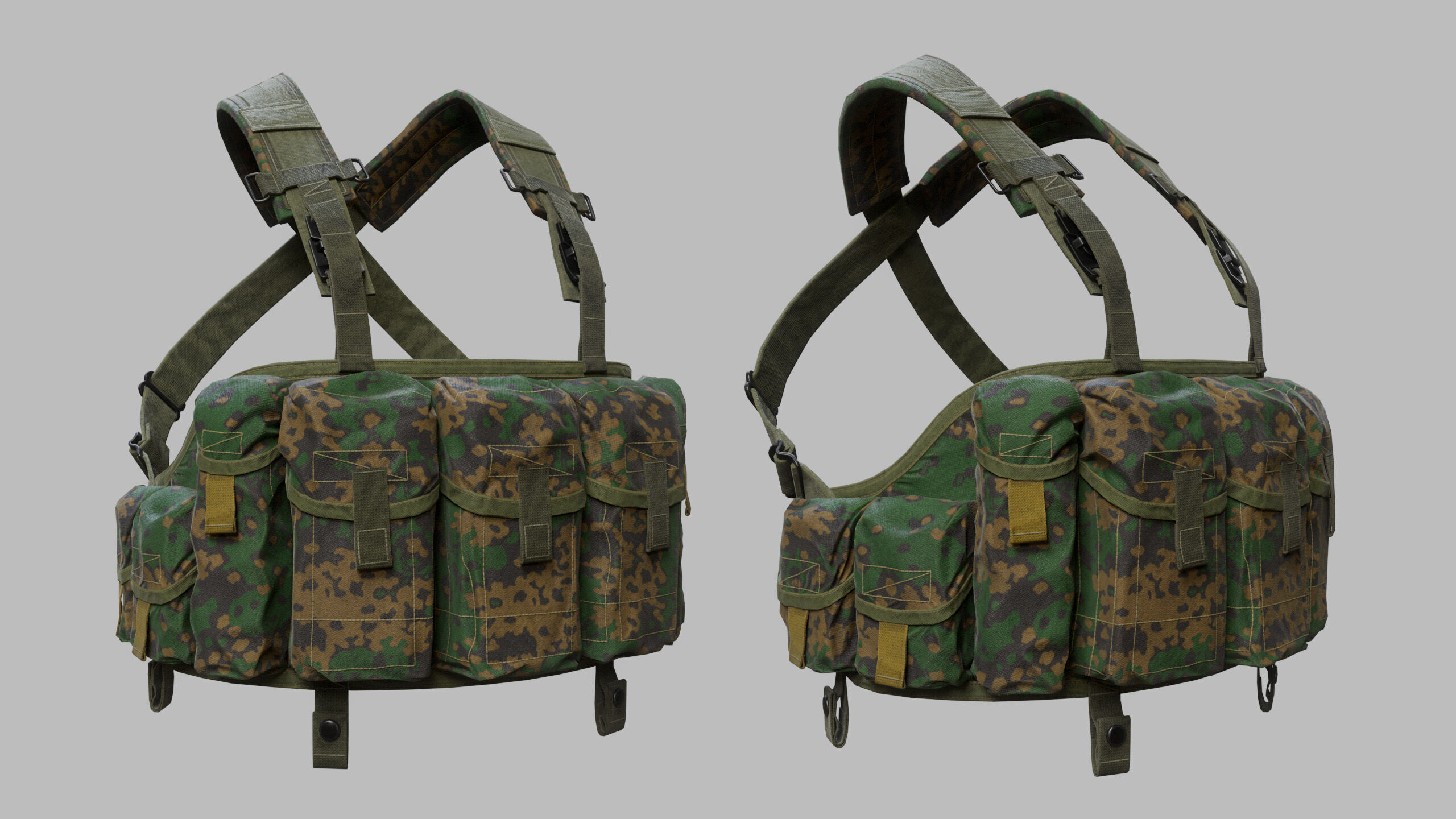 Tactical Vest Low-poly 3D model_2