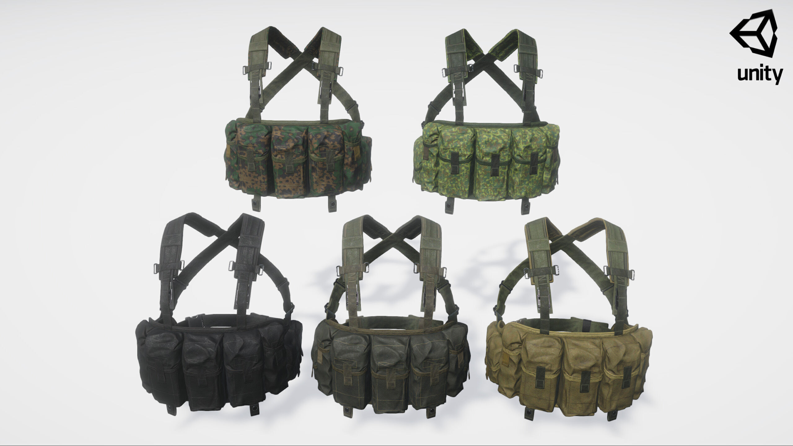 Tactical Vest Low-poly 3D model_13