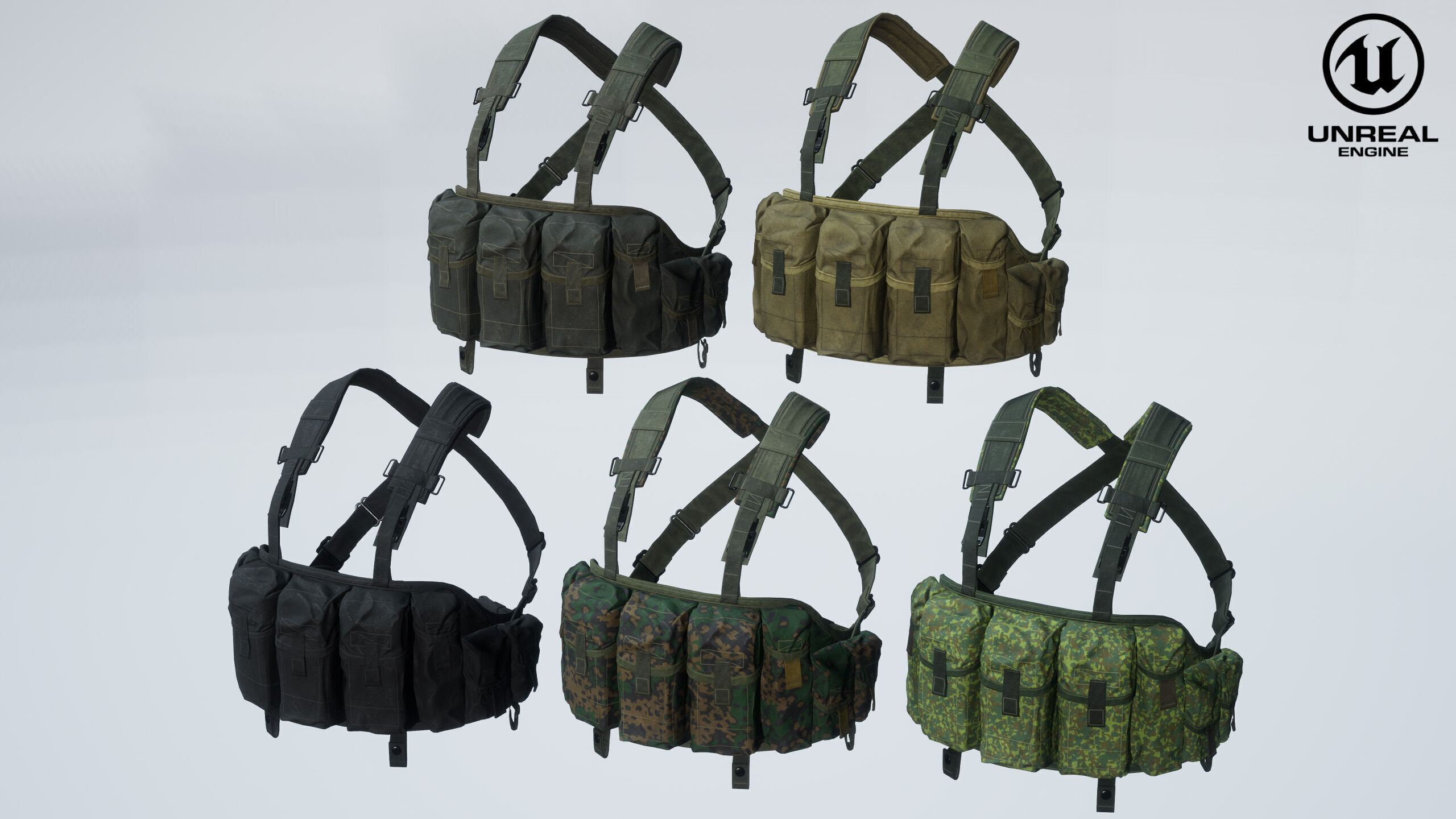 Tactical Vest Low-poly 3D model_12