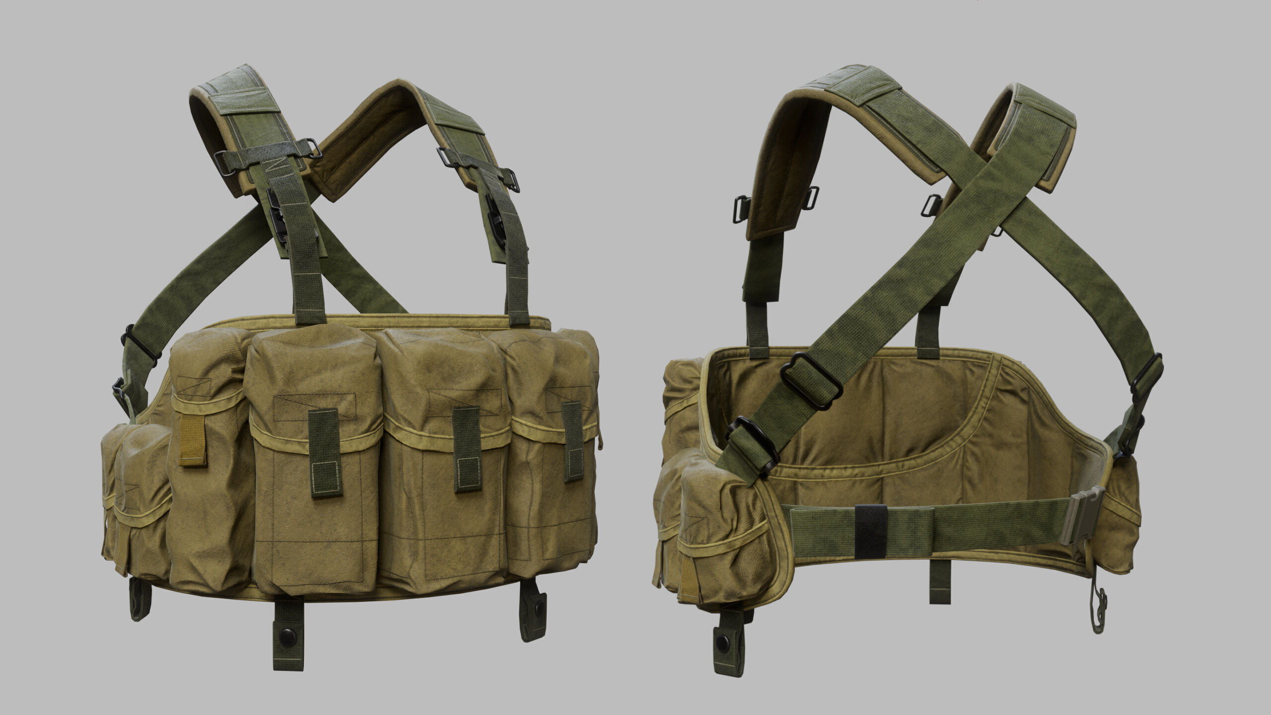 Tactical Vest Low-poly 3D model_11