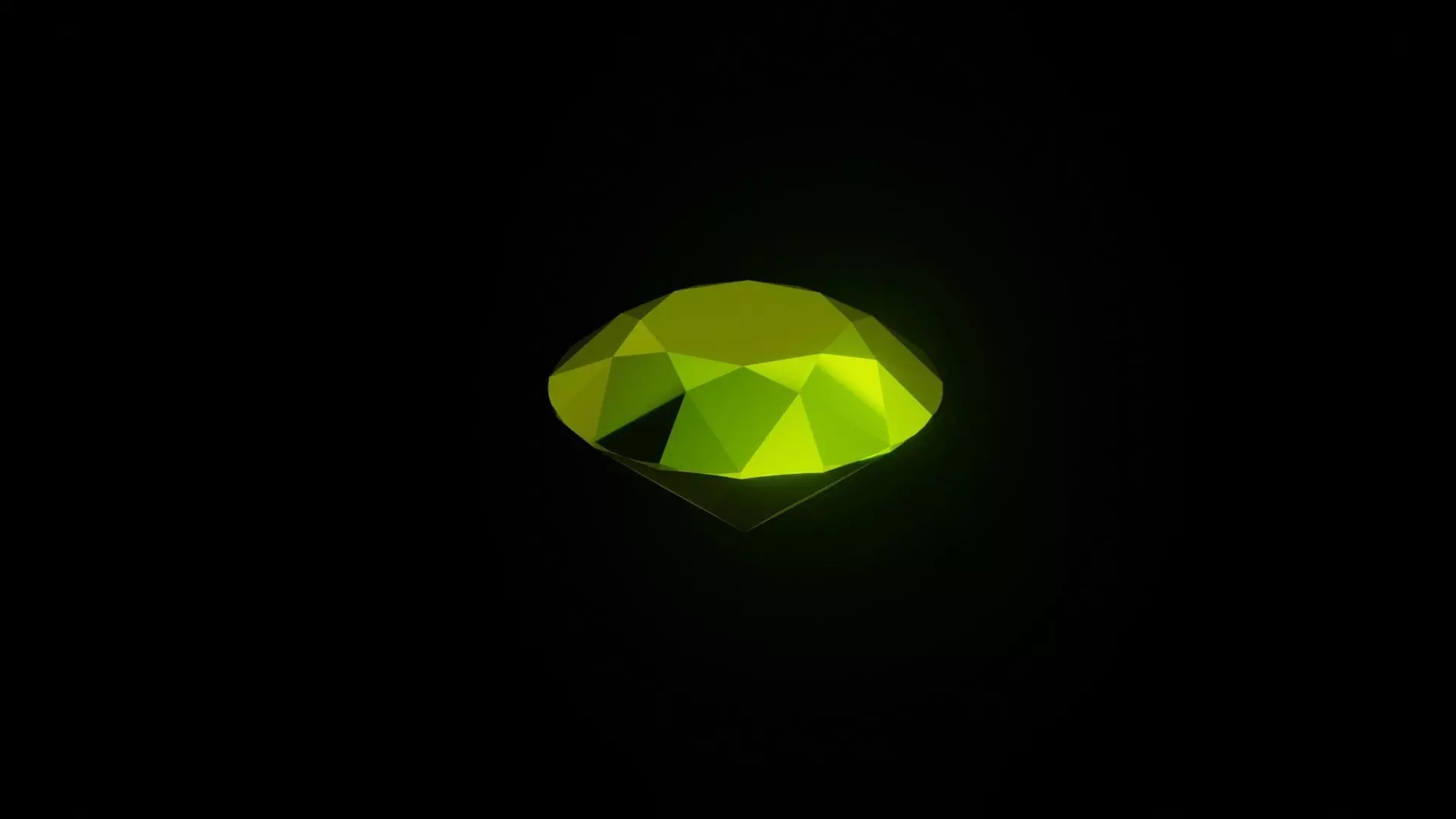  Neon Lime  Green Diamond Low-poly 3D model_0