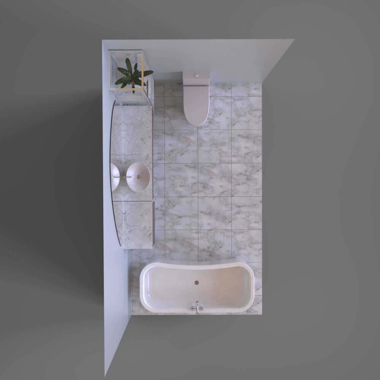 Modern Harmony Bathroom 3D model_7