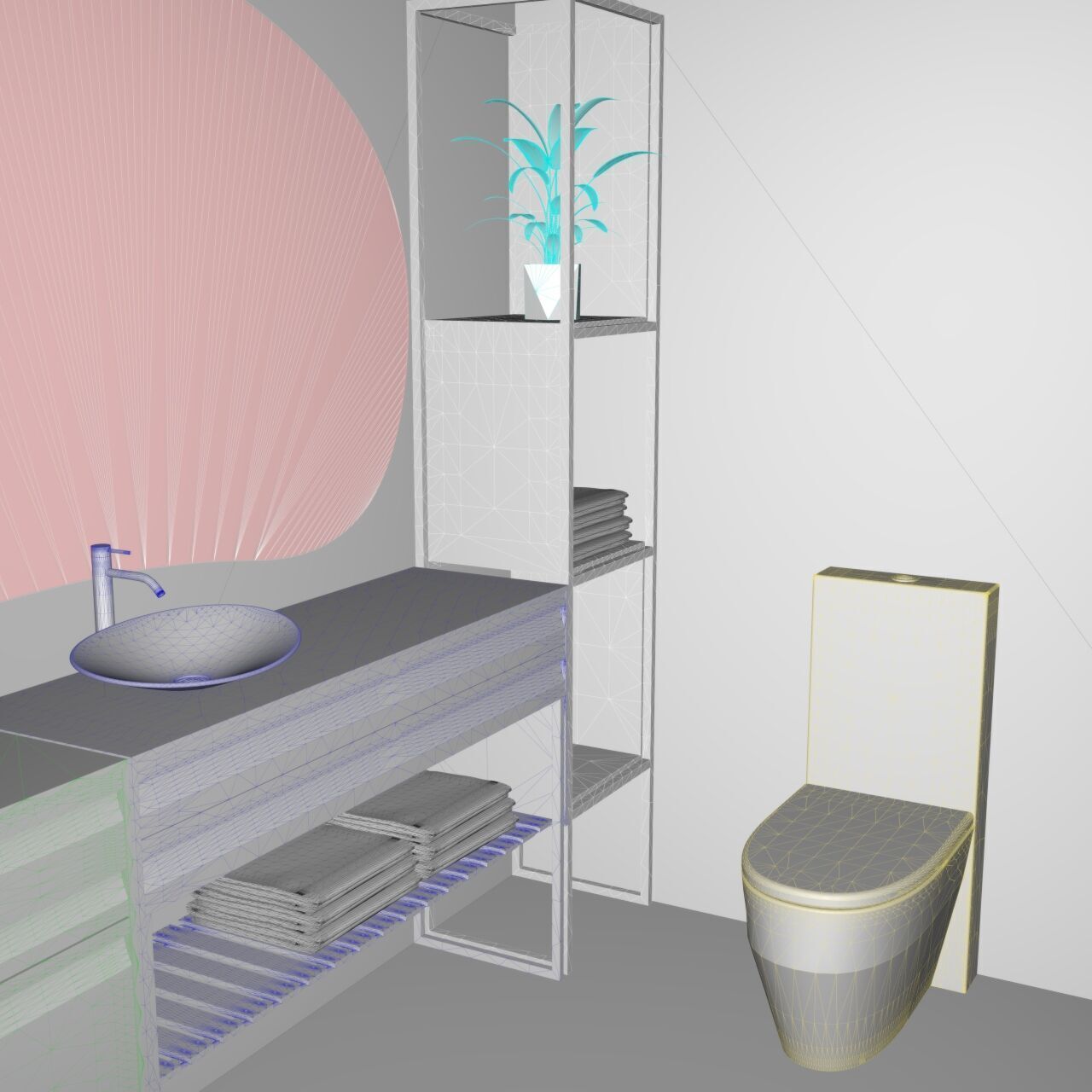 Modern Harmony Bathroom 3D model_12