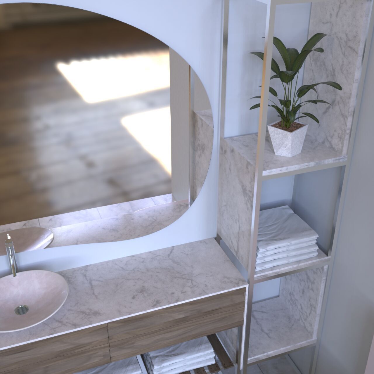 Modern Harmony Bathroom 3D model_1