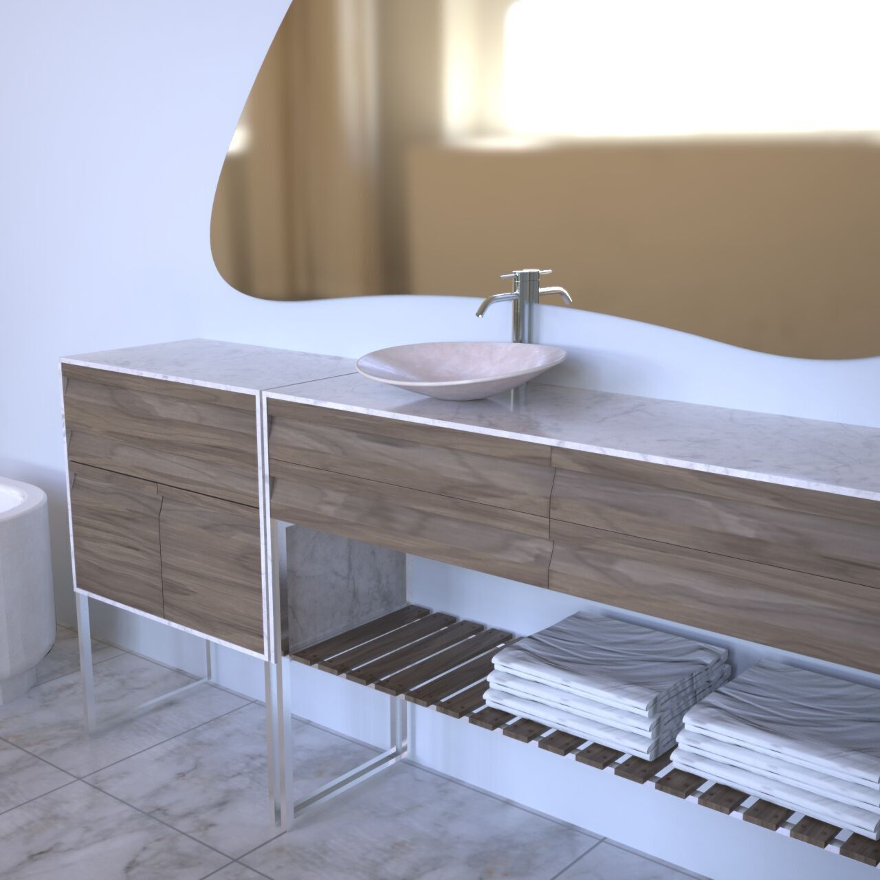 Modern Harmony Bathroom 3D model_2