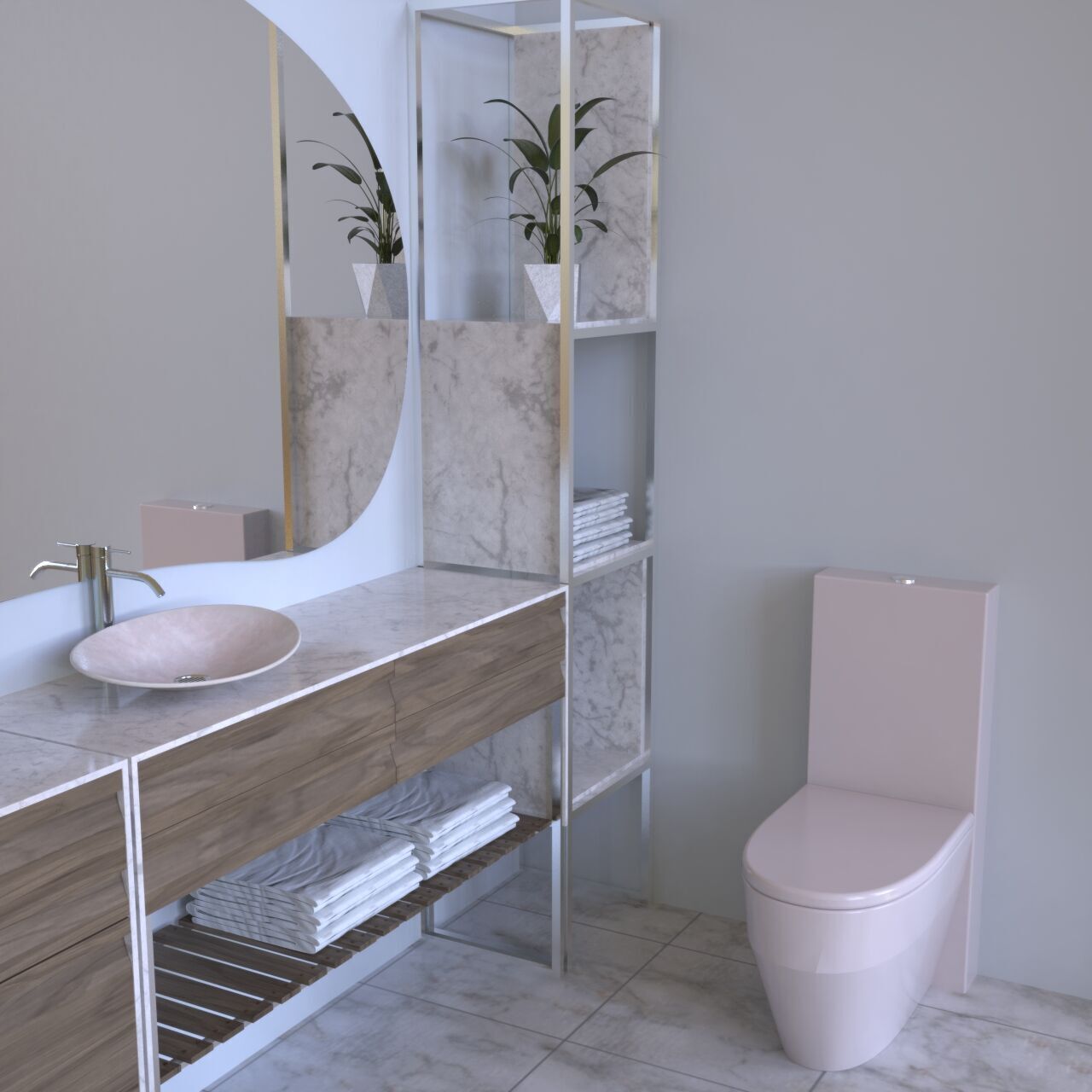 Modern Harmony Bathroom 3D model_4