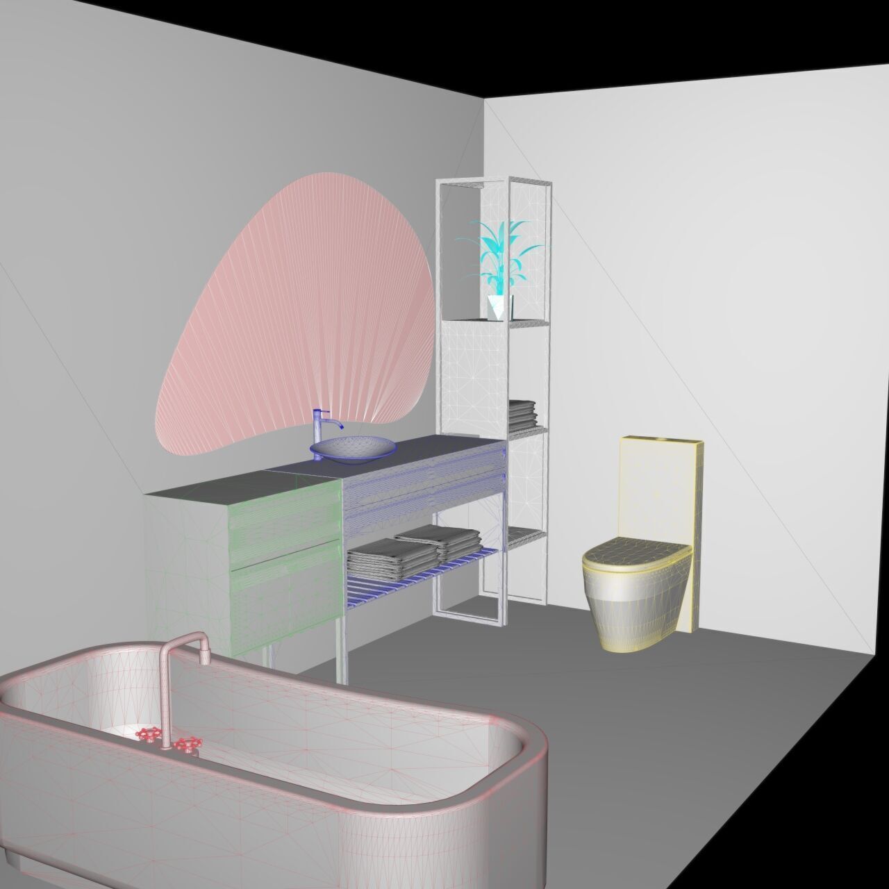 Modern Harmony Bathroom 3D model_8
