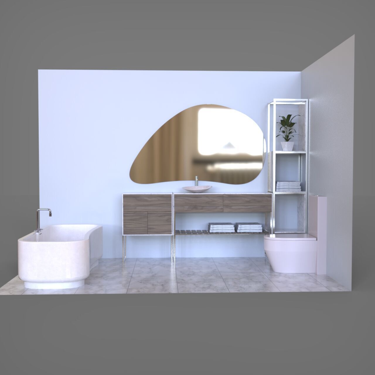 Modern Harmony Bathroom 3D model_6