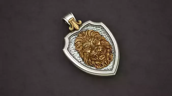 Lion Pendant 3D print model