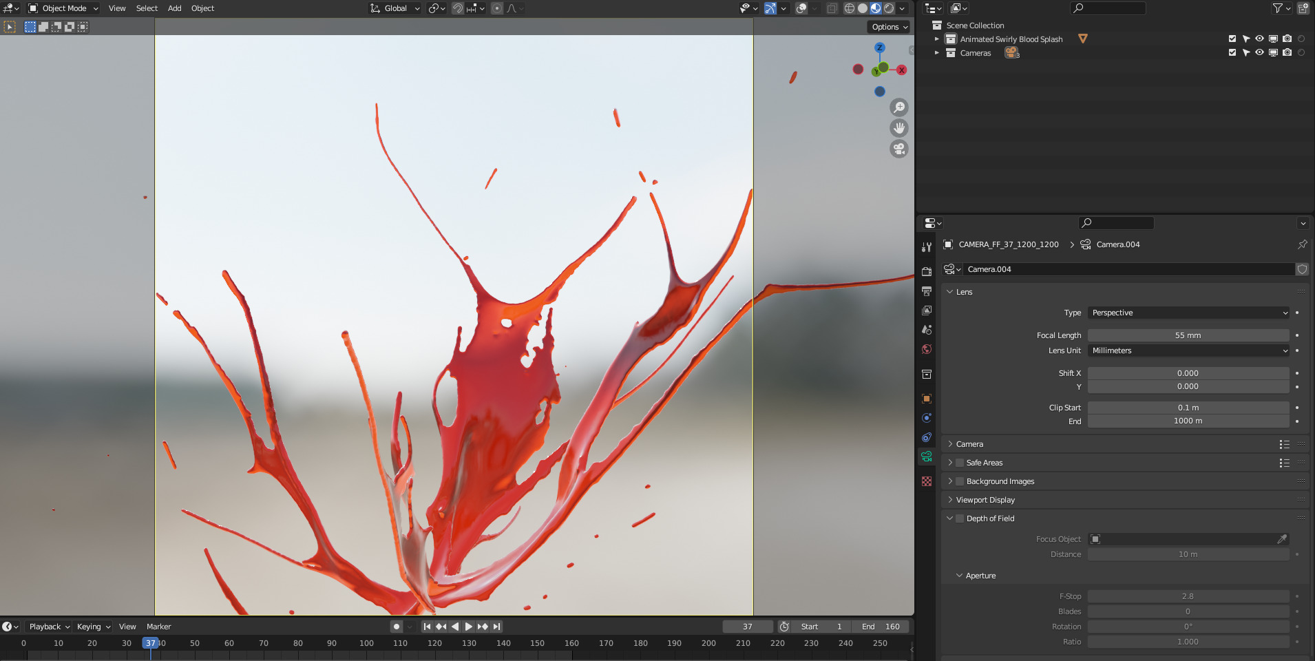 Animated Swirly Blood Splash 9 3D model_6
