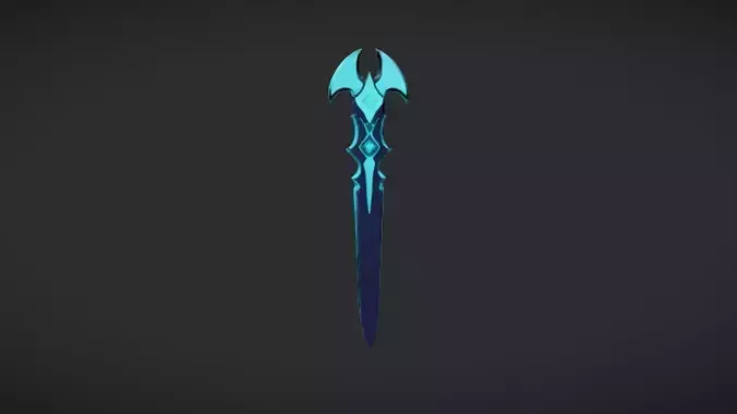 Futuristic glowing sword