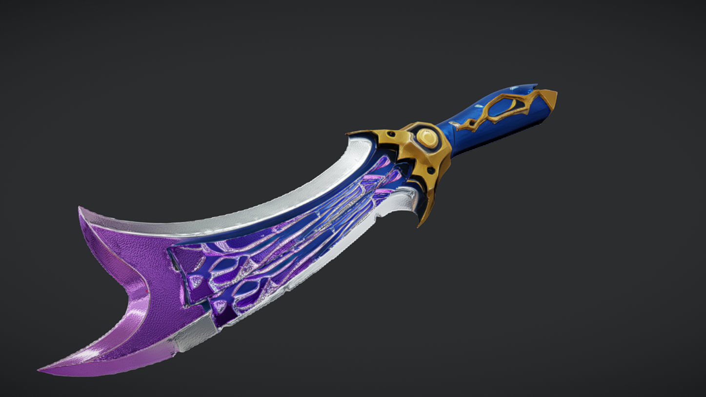 futuristic fantasy sword 3D model_1
