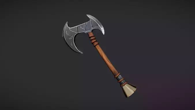 double-headed medieval-style axe