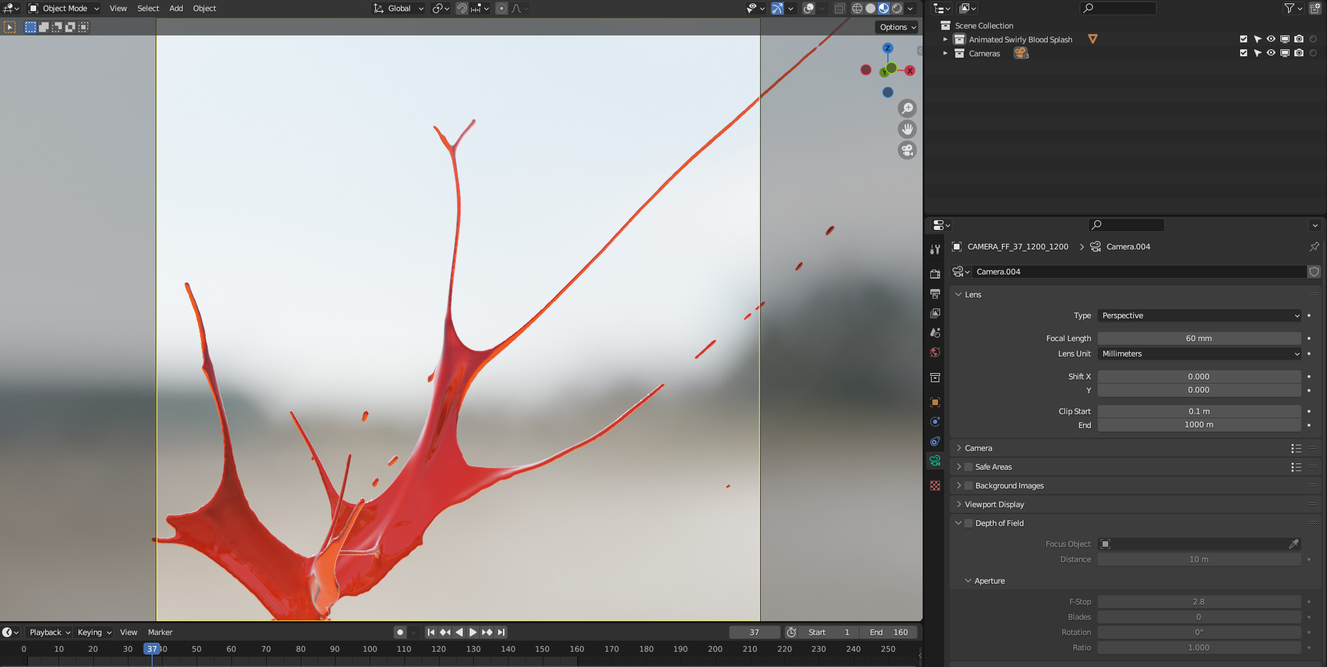 Animated Swirly Blood Splash 5 3D model_6
