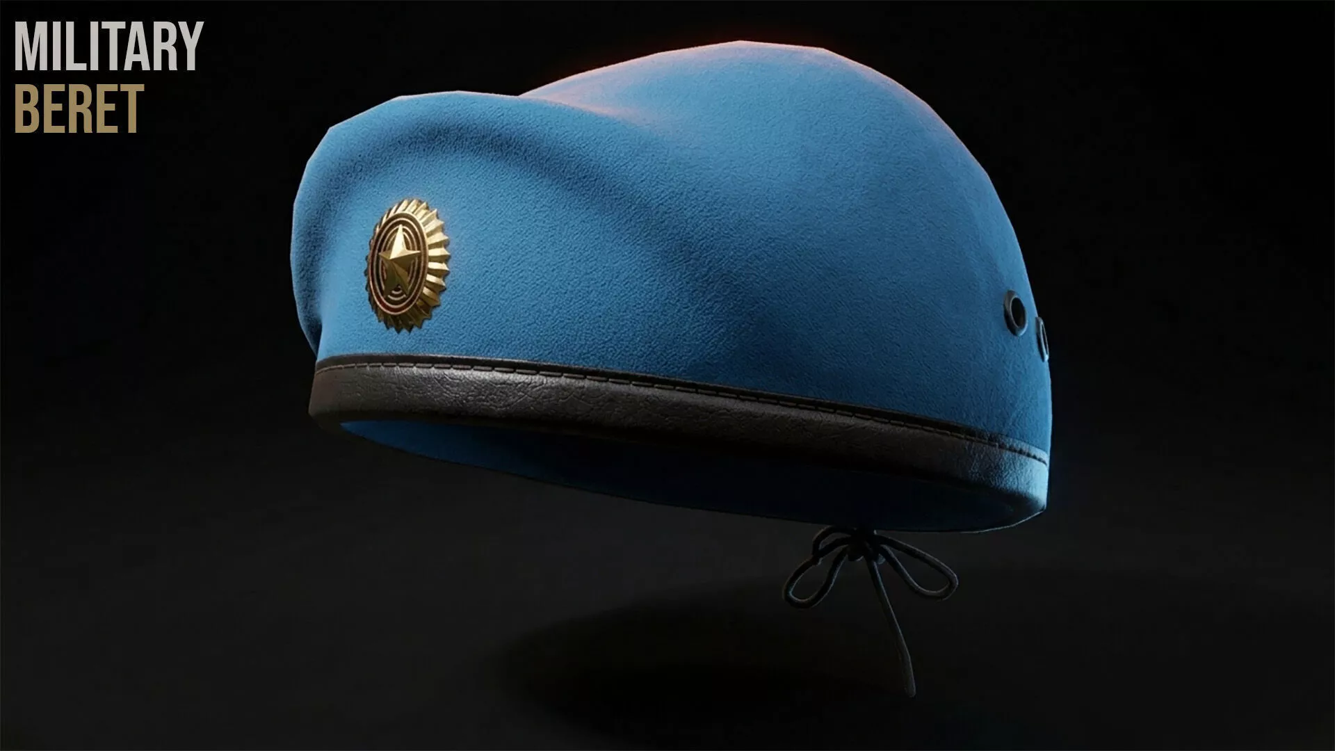 Military Beret Low-poly 3D model
