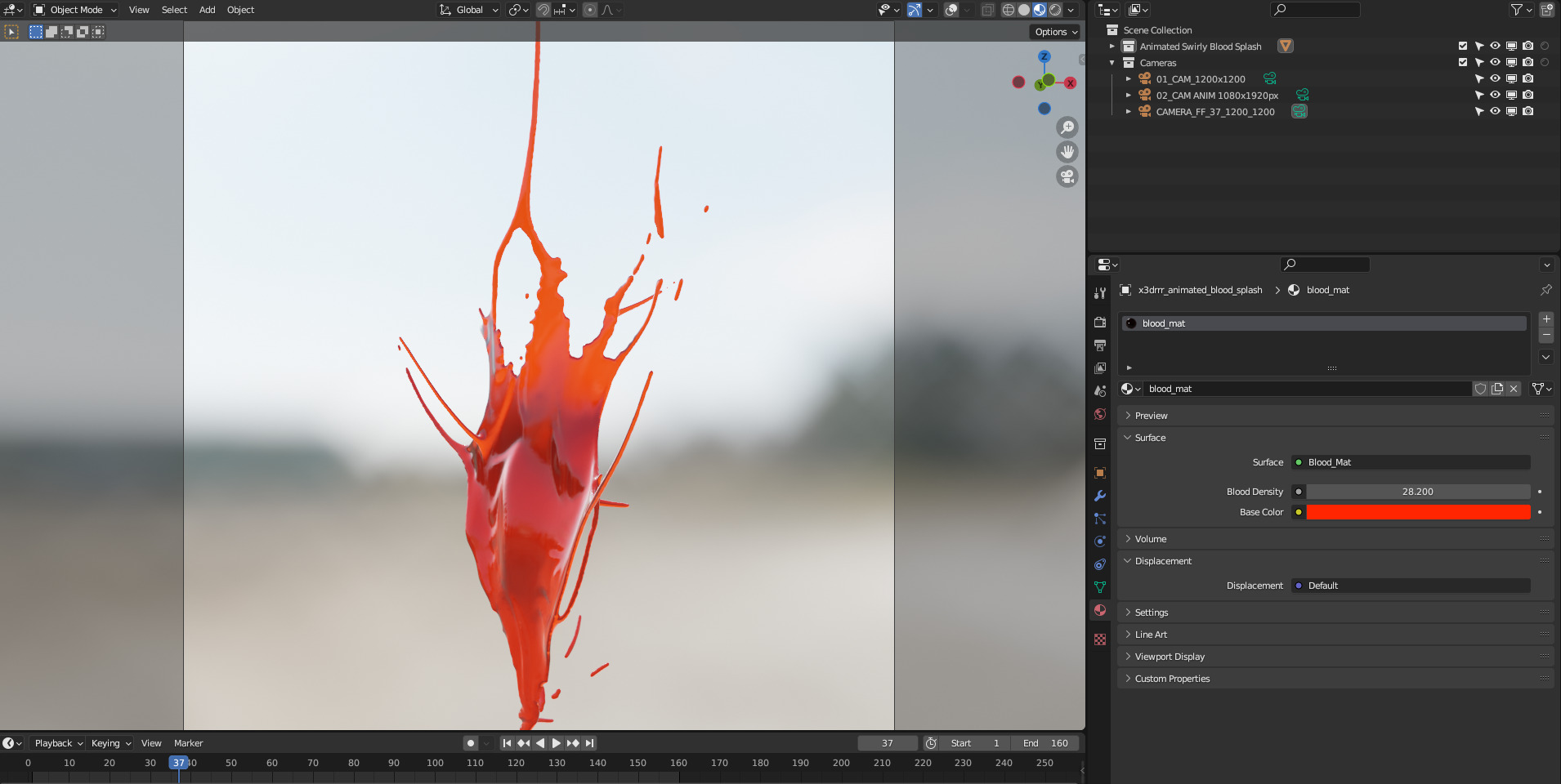 Animated Swirly Blood Splash 1 3D model_7